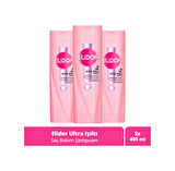 Elidor Saç Bakım Şampuanı Ultra Işıltı Yoğun Parlaklık 400 Ml X3 