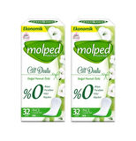 Molped Günlük Ped Pure Soft Cilt Dostu Ince 32 Li X 2 Paket Toplam 64 Adet 