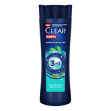 Clear Men Şampuan & Duş Jeli 3in1 Arındırıcı Kömür 350 Ml
