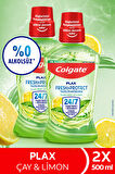 Colgate Plax Çay Ve Limon Plağa Karşı Ağız Bakım Suyu 500 ml X 2 Adet