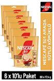 Nescafe Nescafé 3ü1 Arada Sütlü Köpüklü Çözünebilir Kahve 17,4g 10'lu paket 10X6