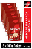 Nescafe 3ü1 Arada Original Çözünebilir Kahve 17,5g 10'lu Paket 10X6