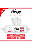 Sleepy Easy Clean Kiraz Çiçeği Yüzey Temizlik Havlusu&mendili 3x100 (300 YAPRAK)