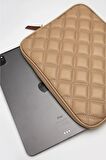 - Unisex Ipad Air Ipad Pro & Matepad & Galaxy Tablet Kılıfı 11" Deri Kapitone -vizon
