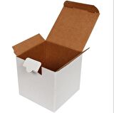 Beyaz Kilitli Kargo Kutusu / Ebat: 10,5x10,5x10,5 cm (100 adet)