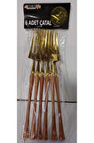 Fenomen 6 Adet Gold Renk Çatal 15cm Sarı Altın Renk Lüx Çatal