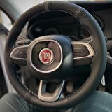 Fiat Egea Simit Dikilen Direksiyon Kılıfı (Noktalı Karbon Yüzüklü)