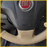 Fiat Linea Tuşlu Araca Özel Direksiyon Kılıfı (Karbon Krem)