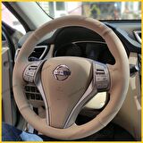 Nissan İxtiral Araca Özel Direksiyon Kılıfı (Krem Deri)
