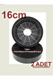 2238 Retro Siyah (2238.6.110.03) Ankastre Davlumbaz Aspiratör İçin Karbon Filtre 16cm 2 Adet