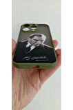 İPhone 14 Pro Uyumlu Mustafa Kemal Atatürk Telefon Boyun Askılı Set Kılıf