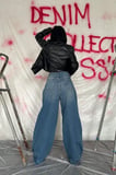 Modavera Mavi Geniş Paça Jeans Pantolon