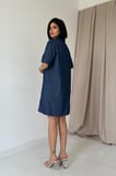 Modavera Mavi Tencel Kuplu Elbise