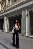 Modavera GABARDİNKARGO PANTOLON - Siyah