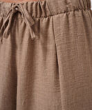 Modavera Düşük Bel Oversize Keten Pantolon