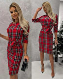 Modavera Kadın Dalgıc Kumaş Djıtal Baskılı Elbıse