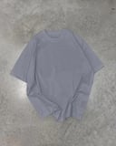 Modavera Unisex Basic Bisiklet Yaka Oversize T-Shirt - Füme
