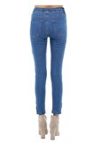 Mavi Düz Denim Kadın Pantolon