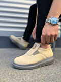 Slw161 Hippo Bağcıksız Süet Erkek Günlük Sneaker Ayakkabı Sgt - Bej