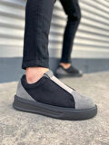 Tb007 Alba Bağcıksız Süet Erkek Günlük Sneaker Ayakkabı Sst Gri/siyah