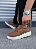 Tb161 Hippo Bağcıksız Cilt Erkek Günlük Sneaker Ayakkabı Cbt - Taba