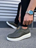 Tb161 Hippo Bağcıksız Cilt Erkek Günlük Sneaker Ayakkabı Cbt - Haki