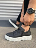 Tb502 Bold Bağcıklı Cilt Erkek Günlük Sneaker Ayakkabı Cbt - Siyah