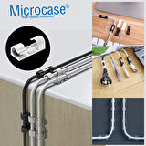 Microcase Yapışkanlı Kablo Sabitleyici Düzenleyici Çok Amaçlı Kablo Toparlayıcı Klips Set - ŞEFFAF AL4552 16 Adet