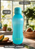 Su Şişesi Sızdırmaz Kapak Okul Matarası BPA Free Suluk Orta Boy Kokusuz Matara Mavi 900 ml