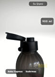 Su Şişesi Sızdırmaz Kapak Okul Matarası BPA Free Suluk Orta Boy Kokusuz Matara Siyah 900 ml