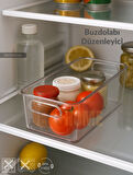 Buzdolabı İçi Düzenleyici Saklama Organizeri Bpa Free Düzenleyici Darbeye Dayanaklı 29x11x9 cm