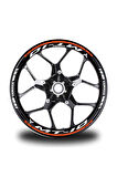 Turuncu Yamaha MT 10 Jant Sticker Etiket