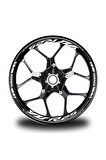 Gri Yamaha YZF R25 Takım Jant Sticker Etiket