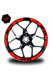 Neon Turuncu Yamaha MT-25 Geniş Jant Sticker Etiket Modeli