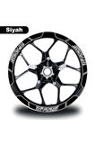 Siyah Yamaha YZF R25 Geniş Jant Sticker Etiket Modeli