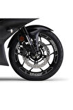 Siyah Yamaha YZF R25 Geniş Jant Sticker Etiket Modeli