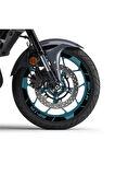Siyah Yamaha MT-25 Geniş Jant Sticker Etiket Modeli