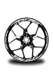 Beyaz Yamaha R1M Jant Sticker Etiket