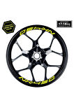 Neon Yeşil (Sarı) CFMOTO 450NK Yazılı 8 Li Jant İçi Yazı Sticker