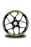 Sarı Yamaha YZF R25 Takım Jant Sticker Etiket