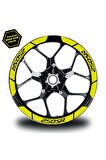 Neon Sarı CF MOTO 250 SR Geniş Jant Sticker Etiket Modeli