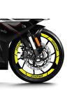 Neon Sarı CF MOTO 250 SR Geniş Jant Sticker Etiket Modeli