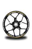 Turuncu Honda Rrr Takım Jant Sticker Etiket