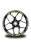 Beyaz Yamaha Fz6 Takım Jant Sticker Etiket Modeli