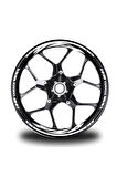 Beyaz Yamaha FZ6 Jant Sticker Etiket Modeli