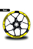 Sarı Cf Moto 450 Sr Geniş Jant Sticker Etiket Modeli