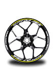 Koyu Sarı Yamaha Mt 09 Takım Jant Sticker Etiket