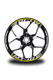 Sarı Yamaha MT 10 SP  Takım Jant Sticker Etiket