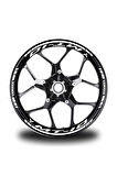 Beyaz Yamaha R1m Takım Jant Sticker Etiket