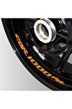 Honda CBR 1000RR Yazılı Turuncu Jant İçi Yazılı Sticker Etiket Modeli
